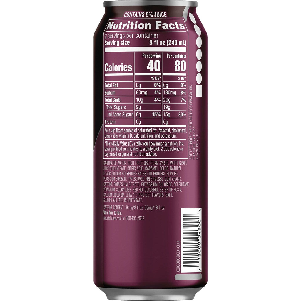 Mountain Dew KickStart Black Cherry Flavored Juice Drink 16 oz