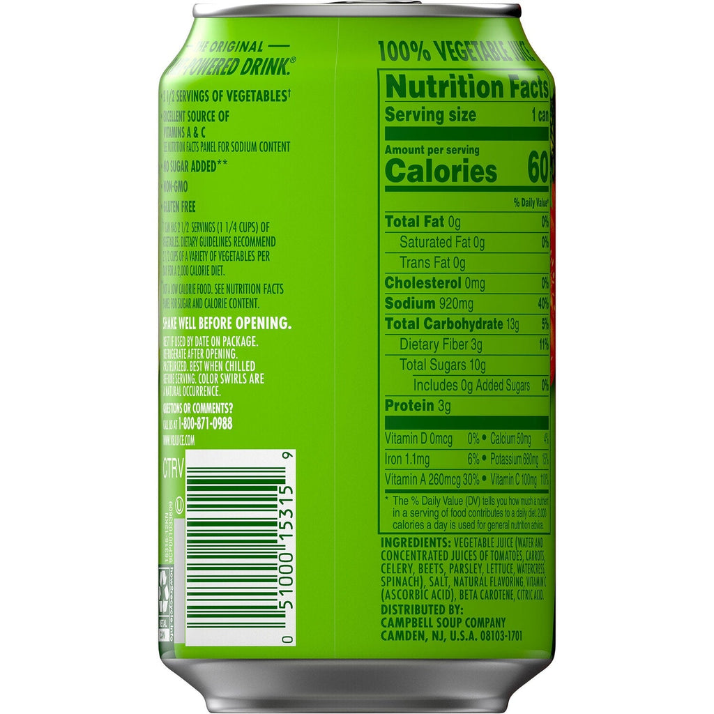 V8 Original Vegetable Juice Drink, 11.5-oz. Can