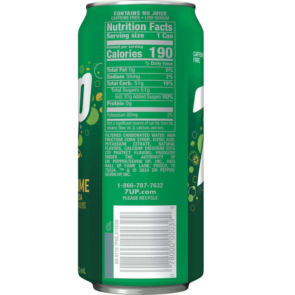 7UP Lemon Lime Soda, 16 fl oz can