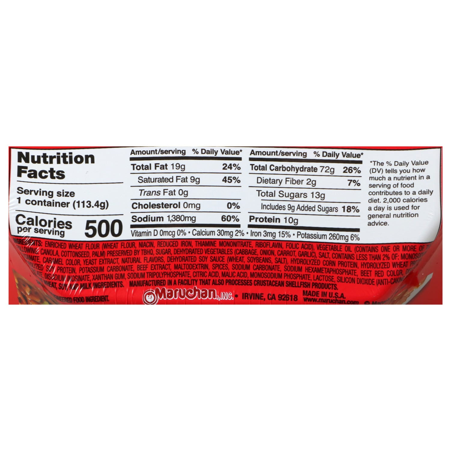 Maruchan Yakisoba Teriyaki Beef Flavor Noodles, 4-oz.
