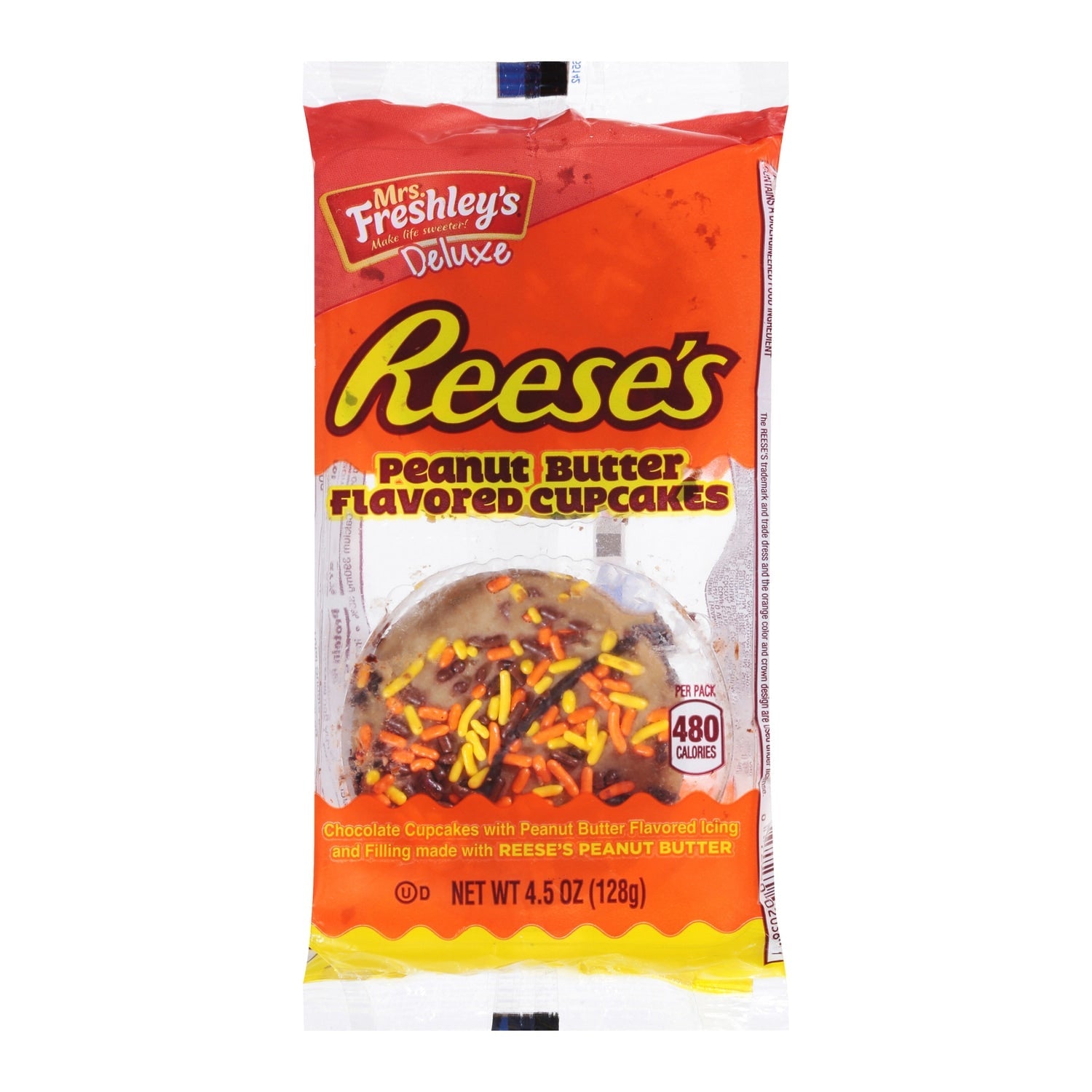 Mrs. Freshley's Deluxe Reese's Peanut Butter Flavored Cupcake, 1-ct.