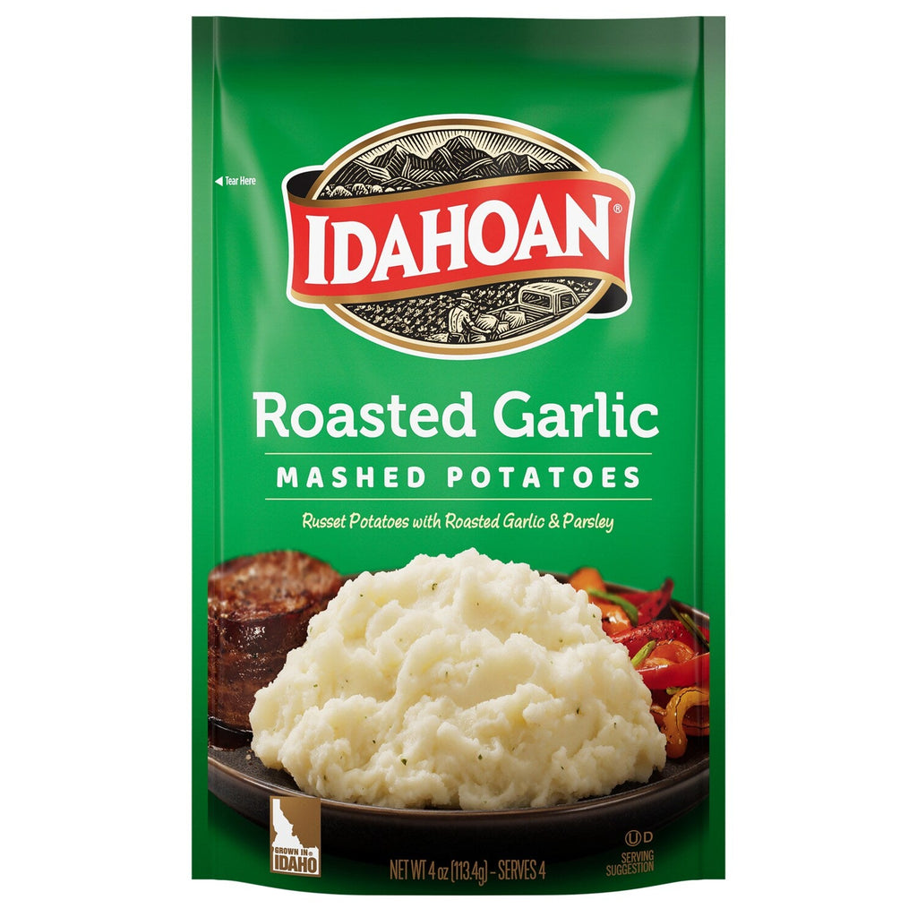 Idahoan Roasted Garlic Mashed Potatoes, 4-oz. Pouch