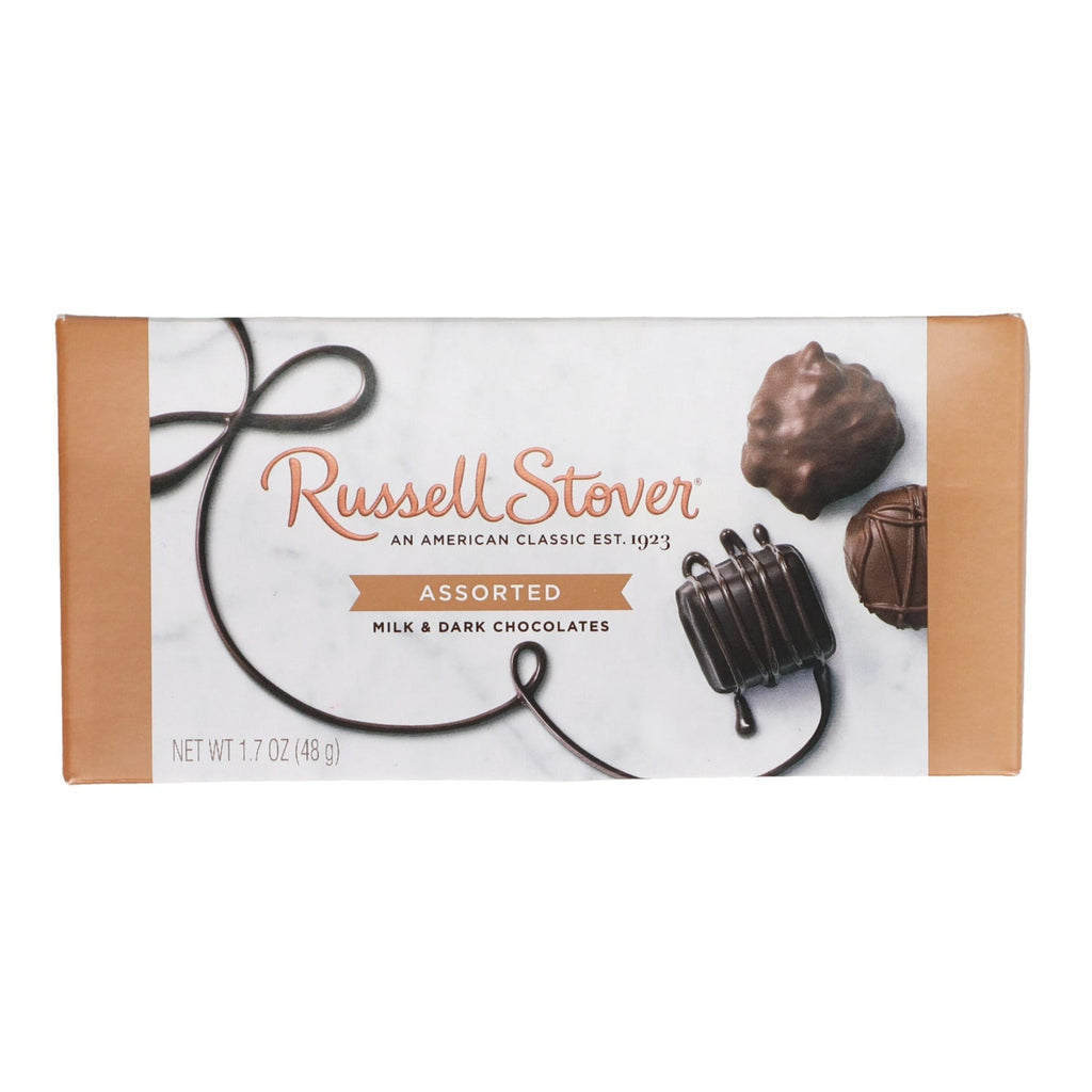 Russell Stover Christmas Assorted Milk &amp; Dark Chocolate Candy Gift Box, 1.7 oz.
