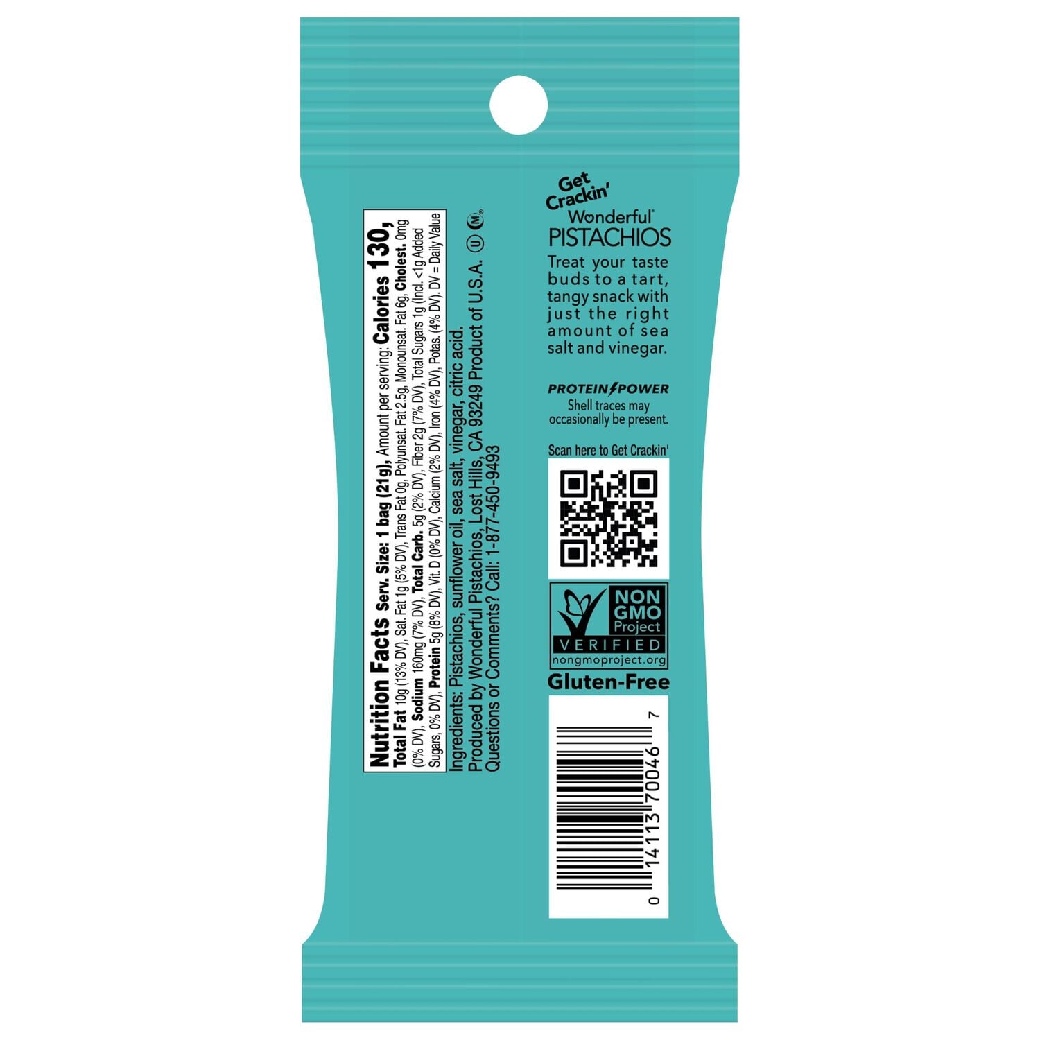 Wonderful Sea Salt &amp; Vinegar Pistachios, 1-ct.