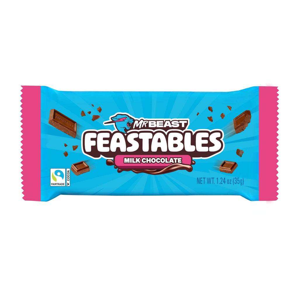 MrBeast Feastables Milk Chocolate Bar 1.24 oz. (35g), 1-ct