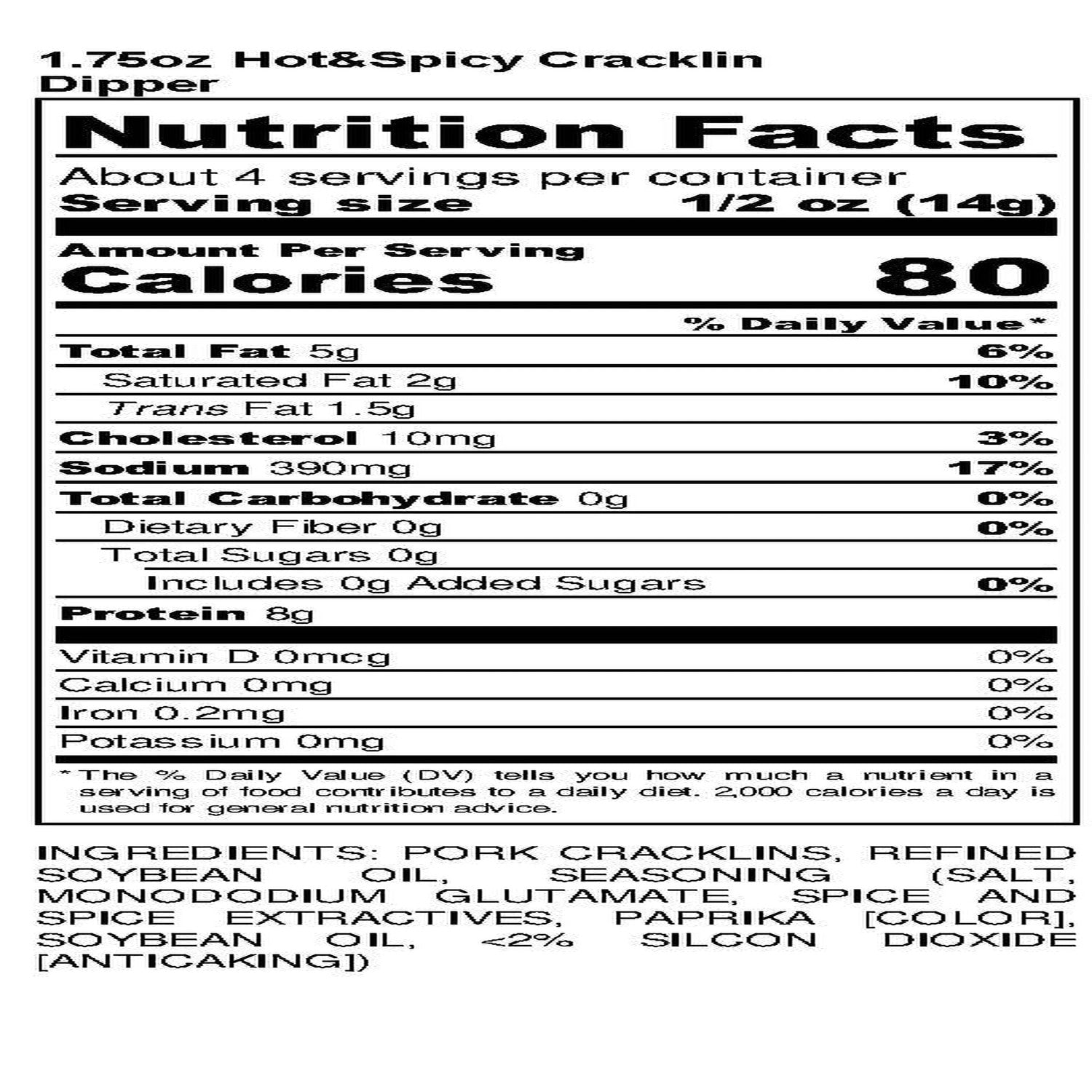 Brim's Seasoned Pork Cracklin Dippers, 1.75-oz. Bags