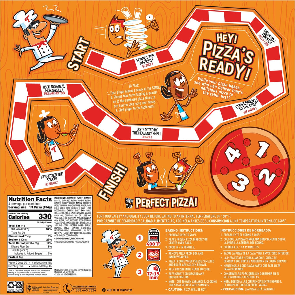 Tony's Pizzeria Style Crust Frozen Cheese Pizzas, 18.9 oz.