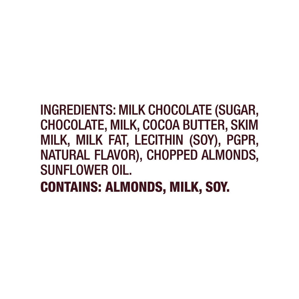 Hersheyâs Milk Chocolate With Almonds Snack Size Candy Bars, 4-pc Pack.