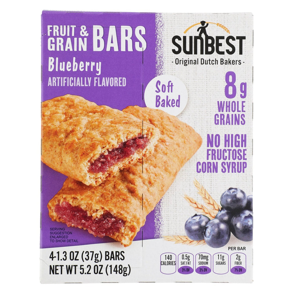 Sunbest Bluberry Fruit And Grain Bar, 4-1.3oz bars