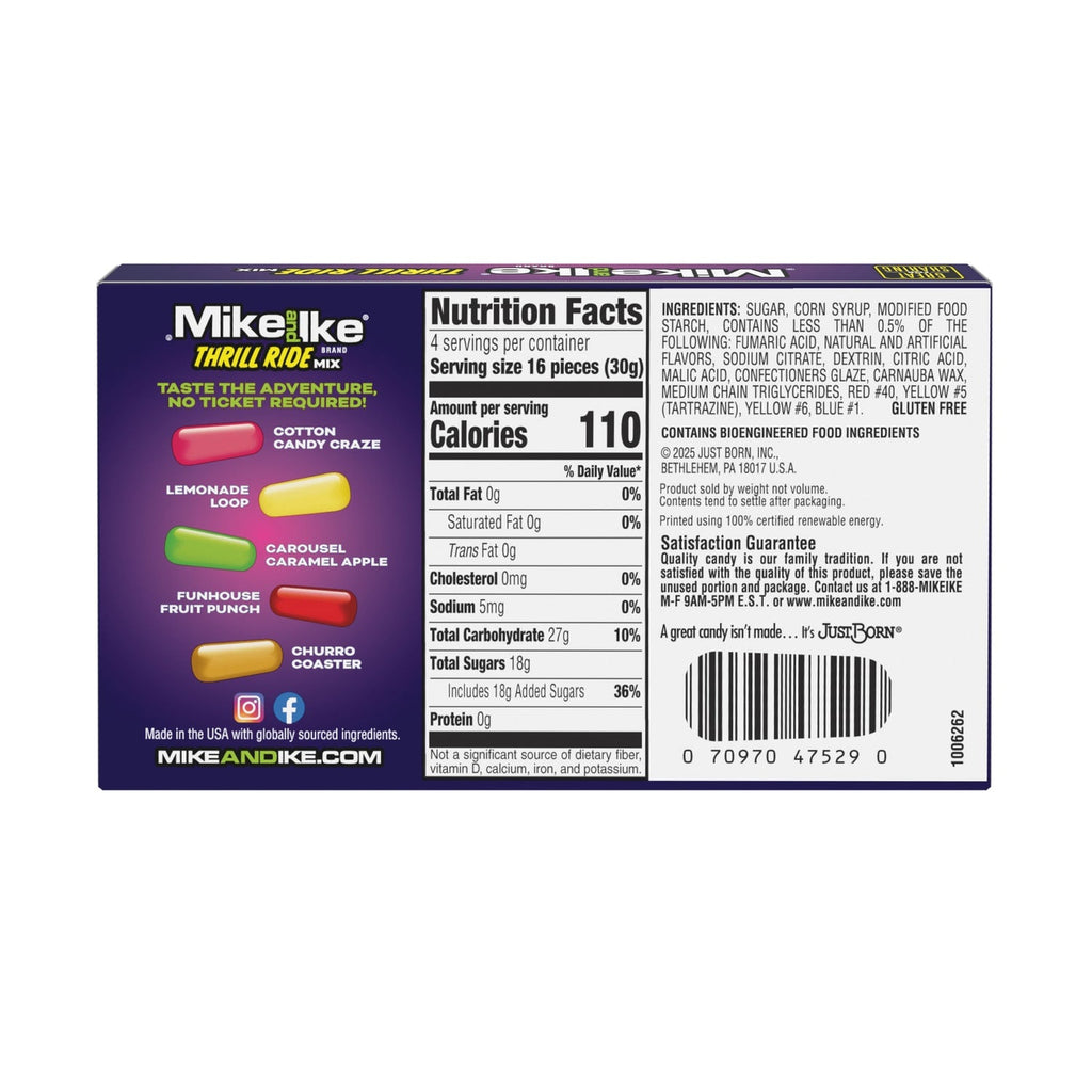 Mike And Ike Thrill Ride Candy Mix, Assorted Flavors, 1-ct.
