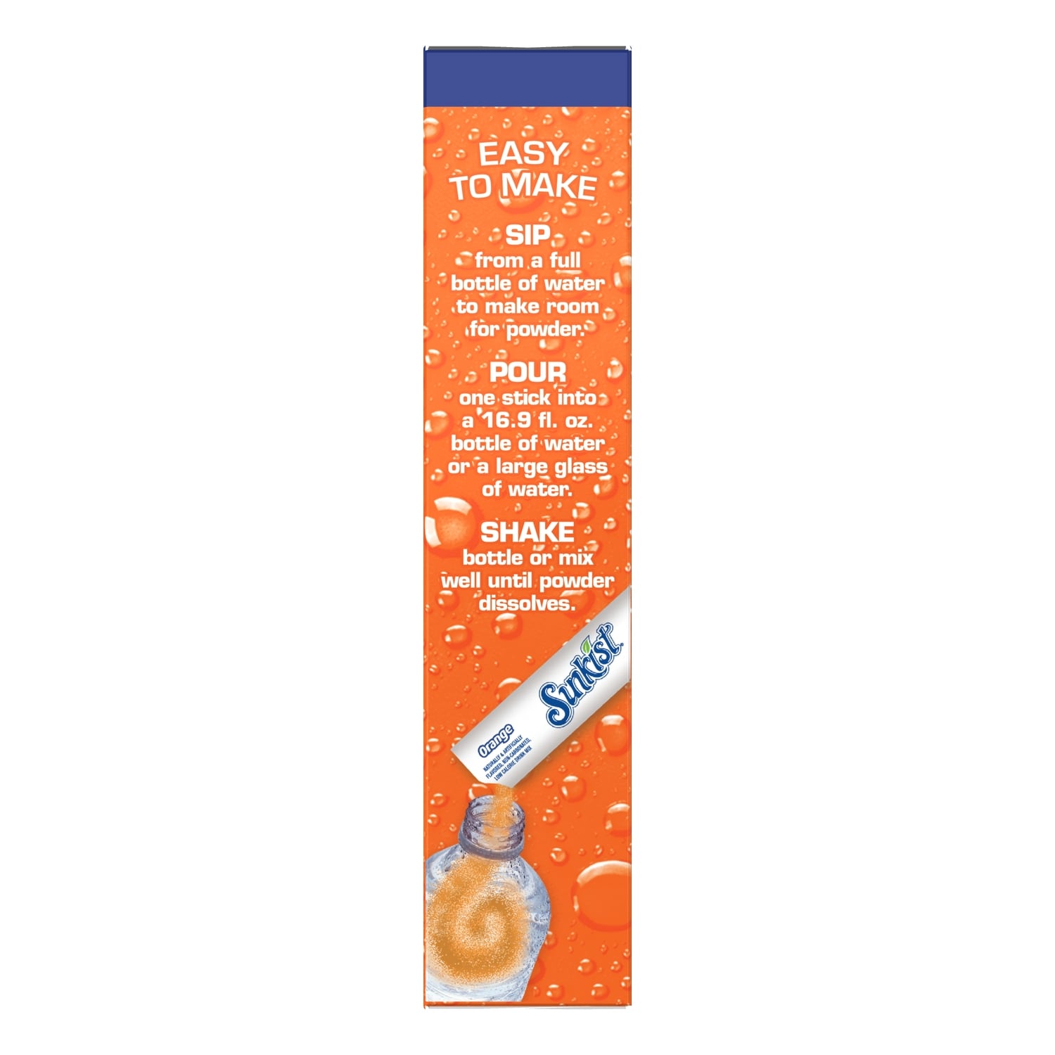 Sunkist Orange Zero Sugar Drink Mix, 6-pc Pack.