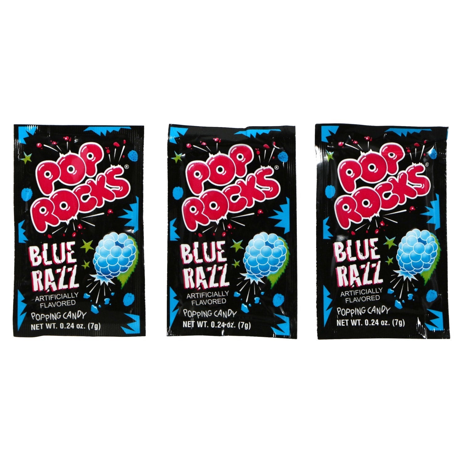Pop Rocks Blue Raspberry Popping Candy, 3-pc Pack.