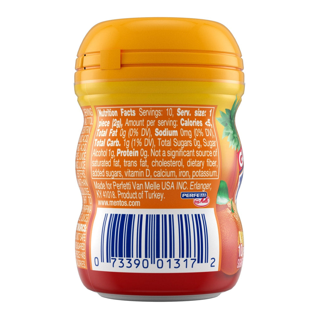 Mentos Sugar-Free Tropical Flavored Gum, 10-pc Pack.