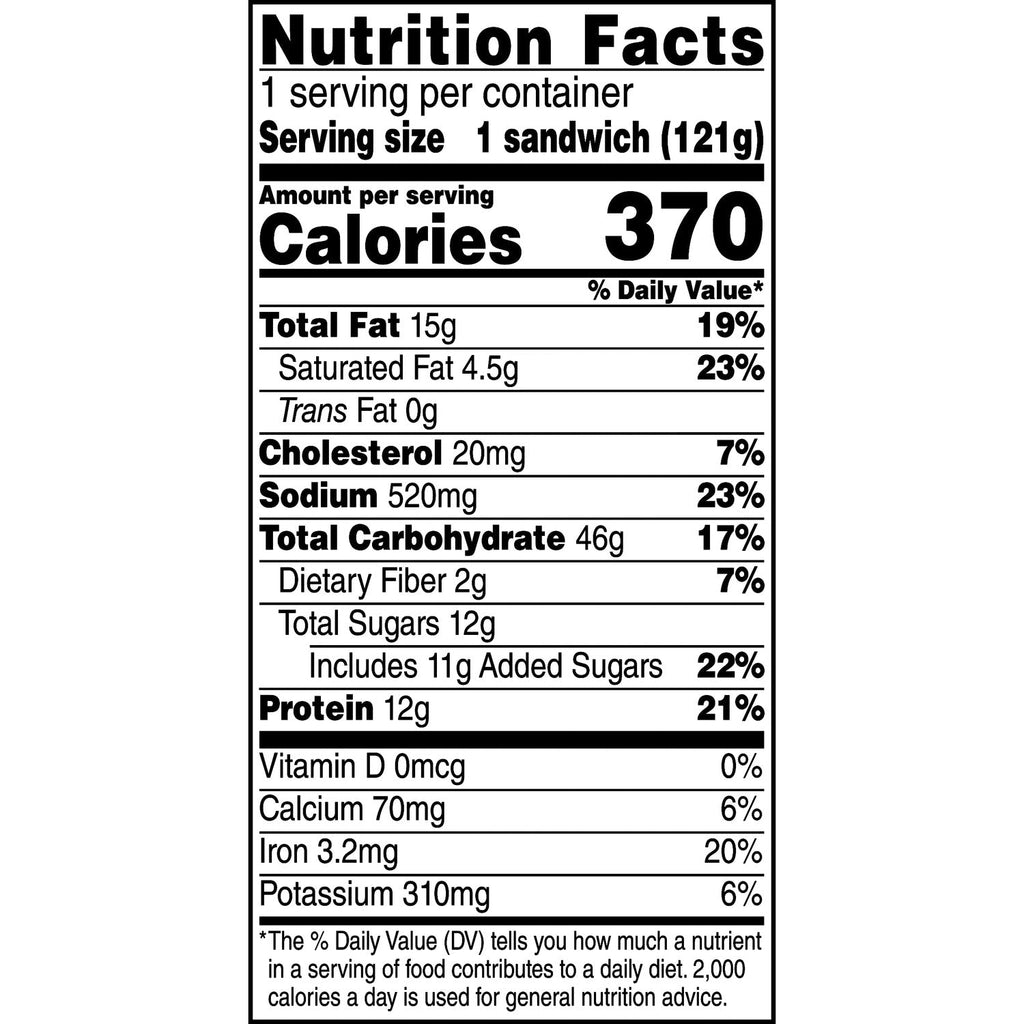 Fast Bites Boneless BBQ Pork Rib Sandwich, 1-ct.