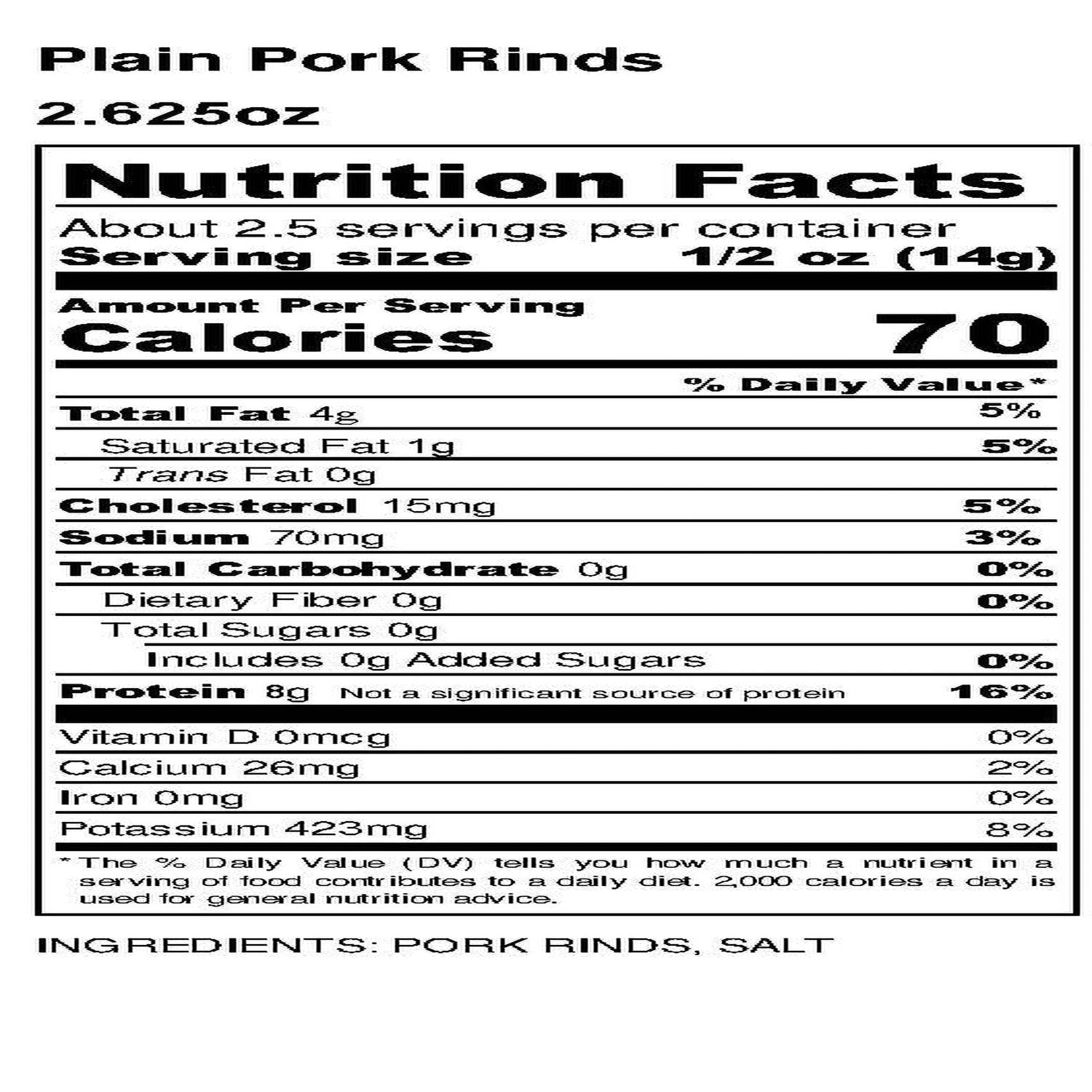 Brim's Fried Original Pork Rinds, 2.625 oz. Bags