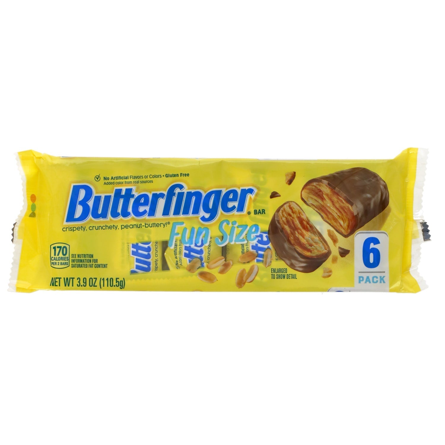 Butterfinger Fun Size Candy Bar, 6-pc Pack.