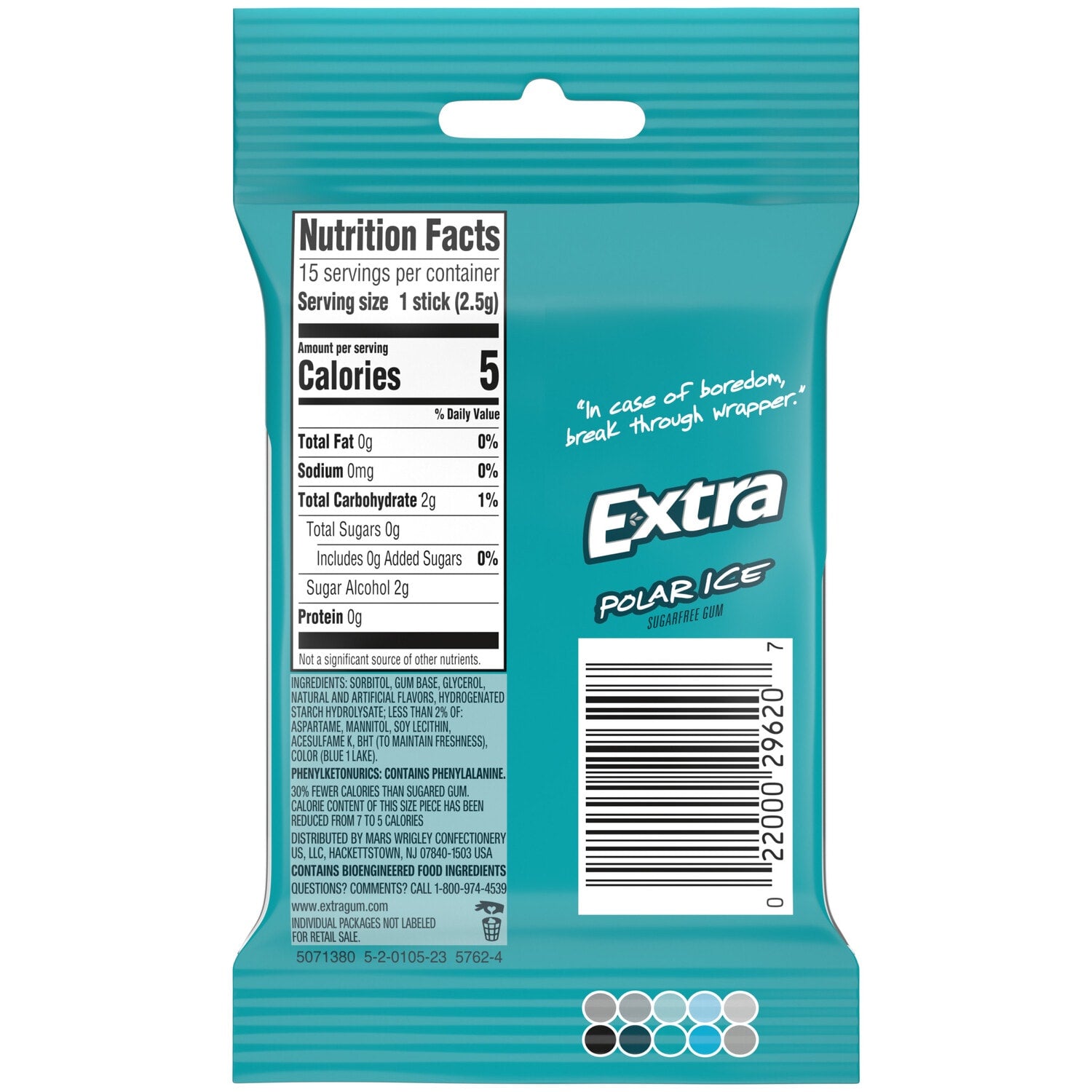 Wrigley's Extra Polar Ice Chewing Gum, 3-pc Pack.