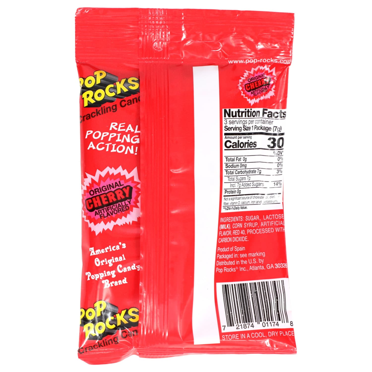 Pop Rocks Cherry Flavored Crackling Candy, 3-pc Pack.