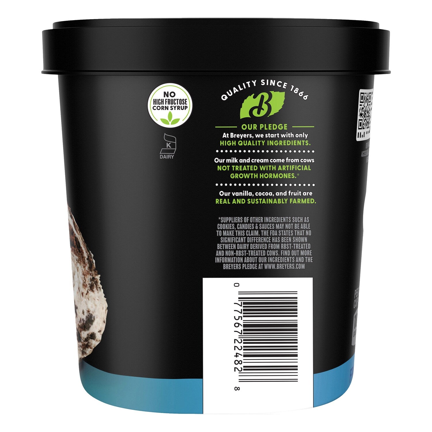 Breyers Cookies &amp; Cream Flavored Ice Cream, 1-ct.