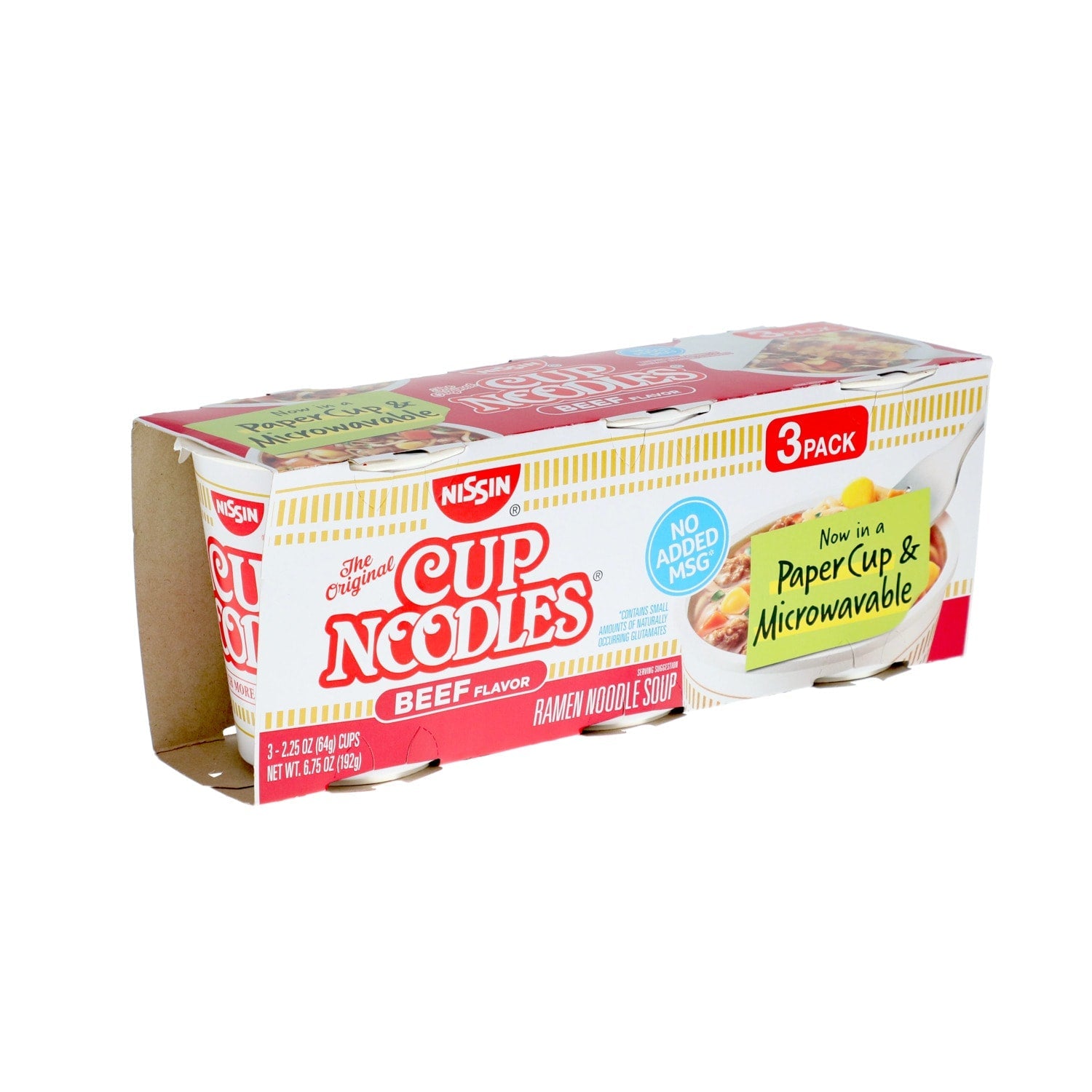 Nissin Beef-Flavored Cup Noodles, 3-ct. Packs
