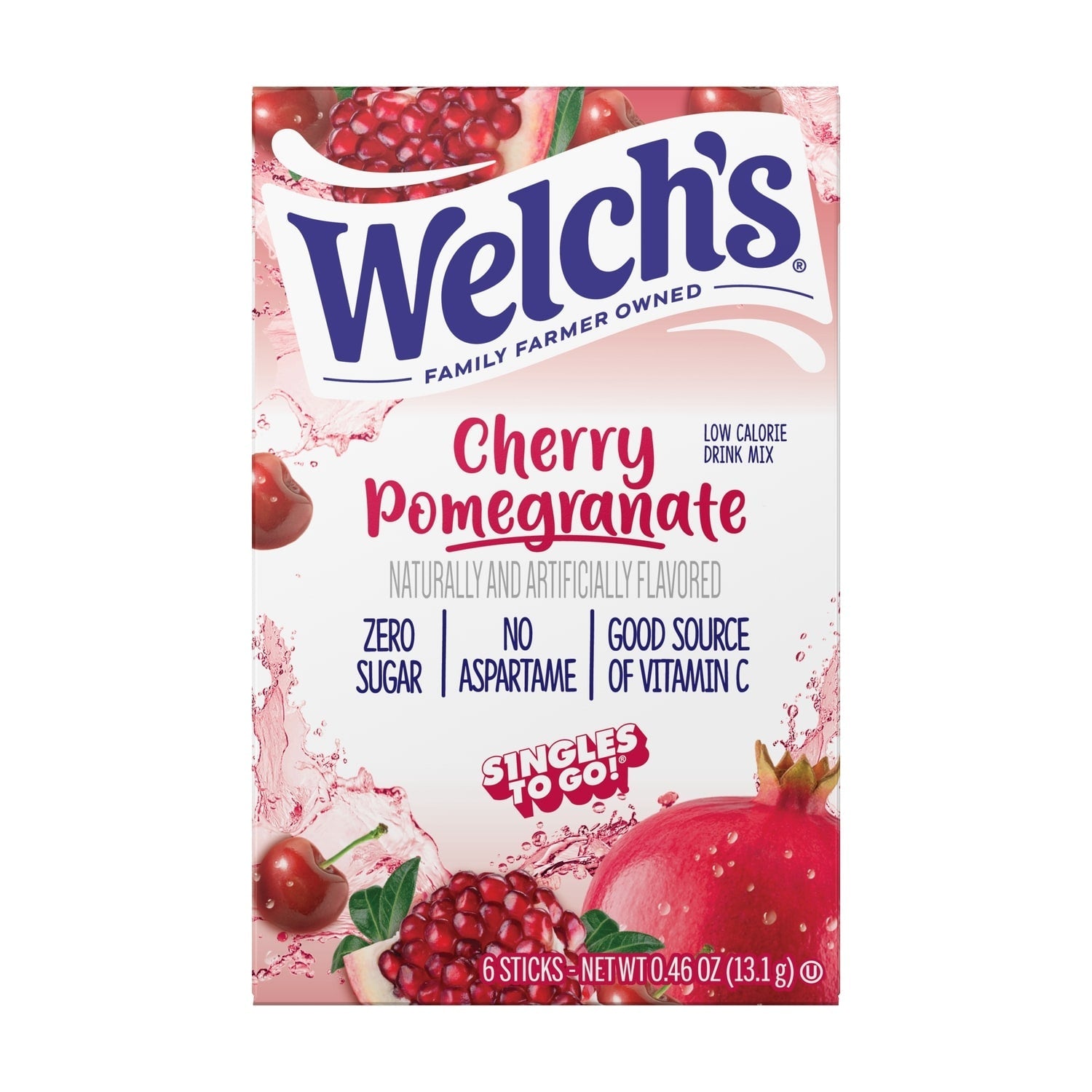 Welch's Cherry Pomegranate Low Calorie Drink Mix, 6-pc Pack.