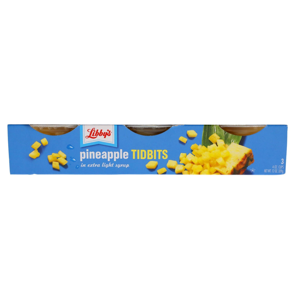 Libby's Pineapple Tidbits Individual Serving Cups, 3-ct. Packs