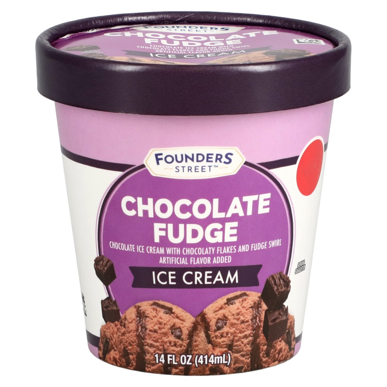 Founder's Street Chocolate Fudge Ice Cream, 1-ct.