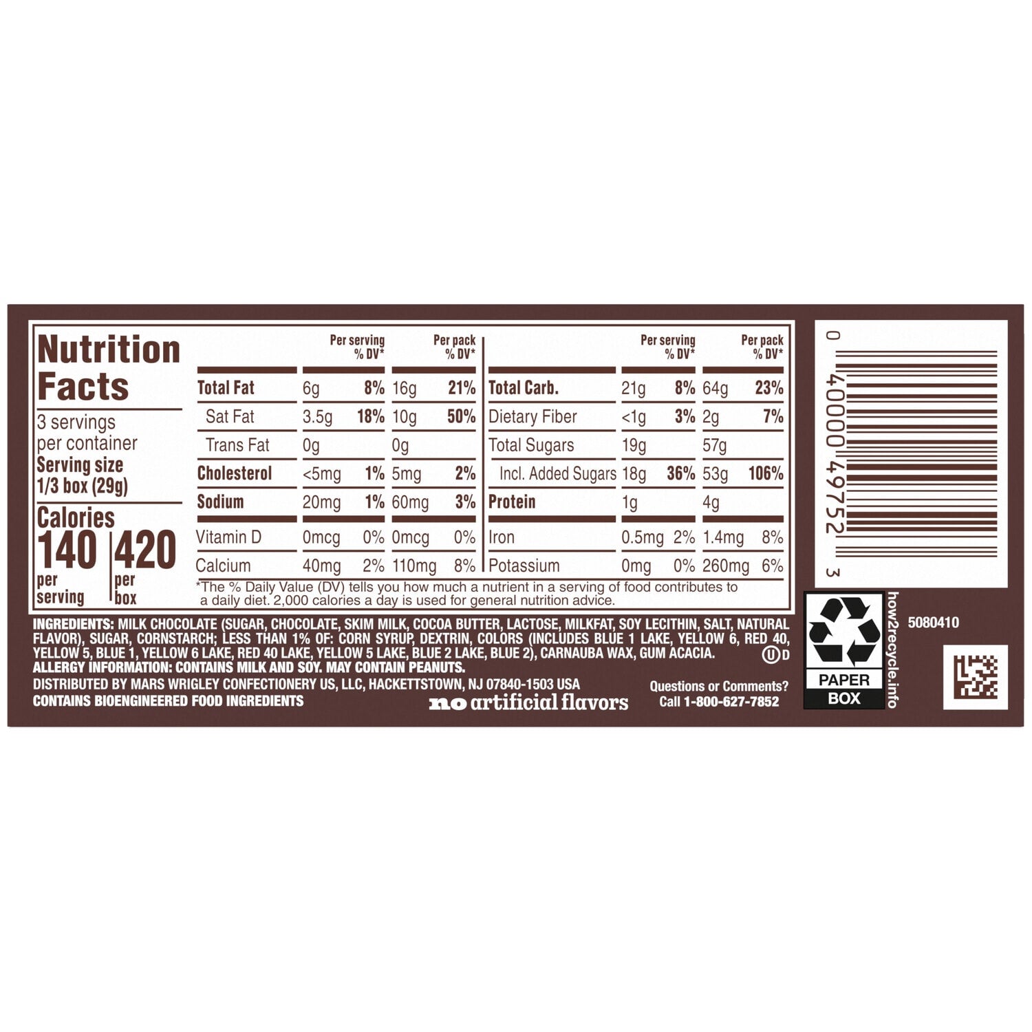 Mars M&amp;MâS Milk Chocolate Candy Movie Theater Box, 3.1 oz.