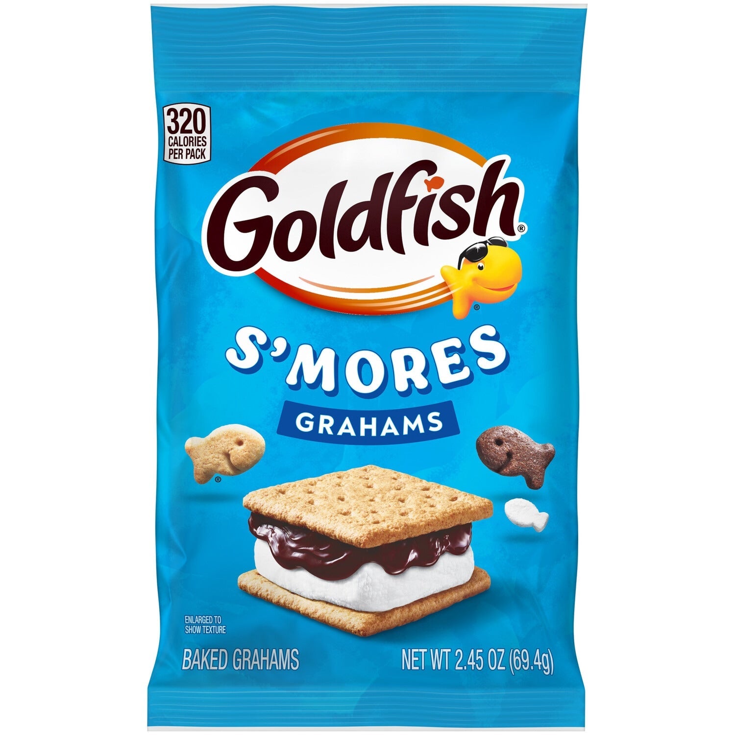 GoldfishÂ® Grahams S'mores Baked Grahams Snack Crackers, 2.45 Oz Bag