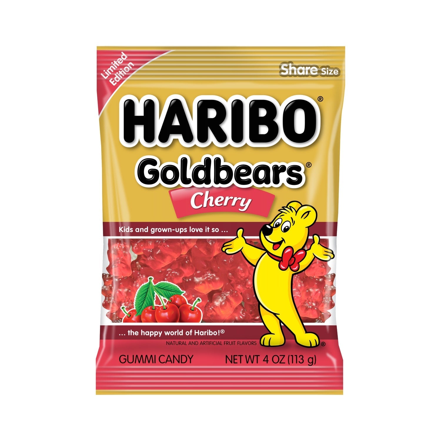 Haribo Cherry-Flavored Goldbears Gummy Bears, 4 oz.