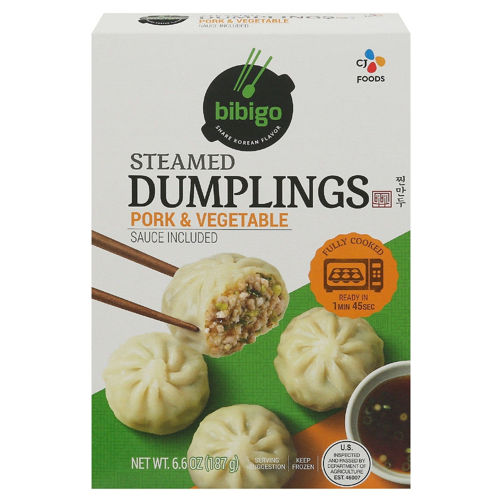 Bibigo Steamed Pork &amp; Vegetable Dumplings 6.6 oz