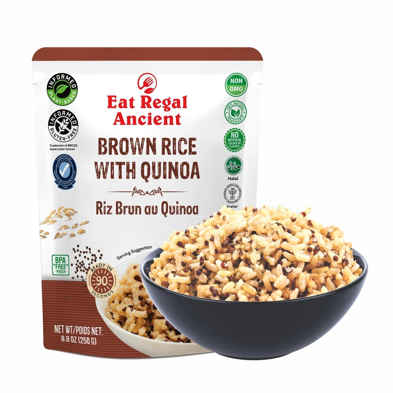 Eat Regal Ready To Eat Brown Rice with Quinoa, 8.8-oz. Pouches