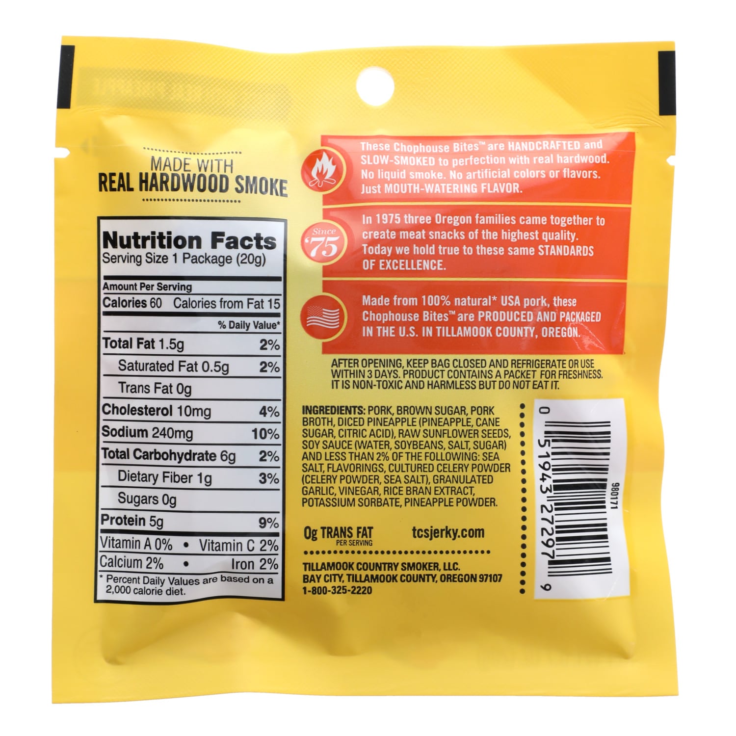 Tillamook Hawaiian-Style Teriyaki Chophouse Bites, 0.7 oz.