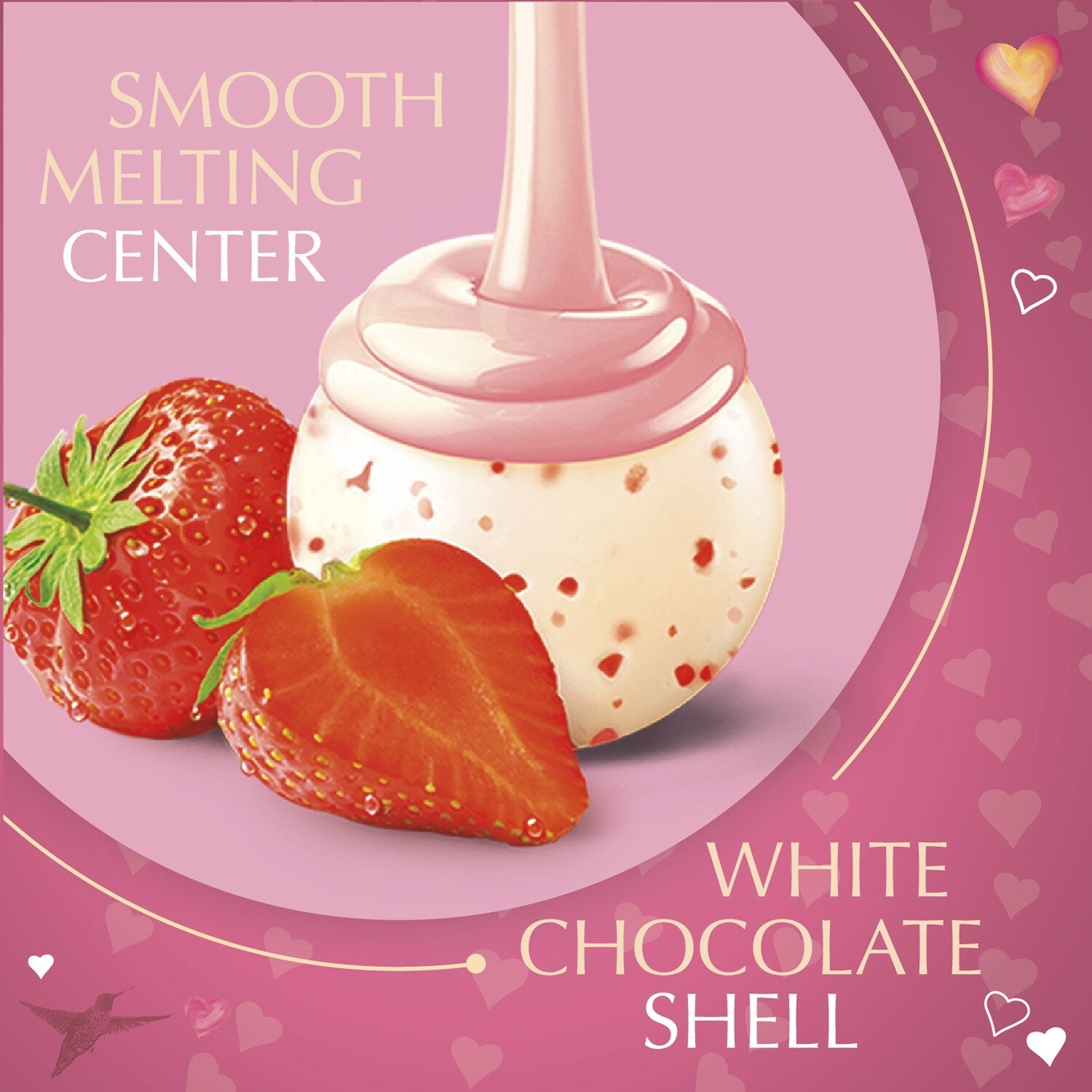 Lindt Lindor Strawberries and Cream Flavored Chocolate Truffles, 2-pc Pack.
