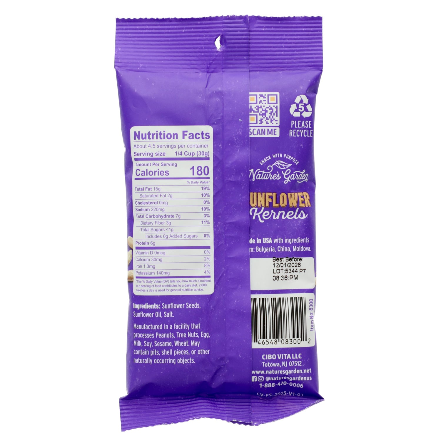 Nature's Garden Sunflower Kernels, 1-ct.