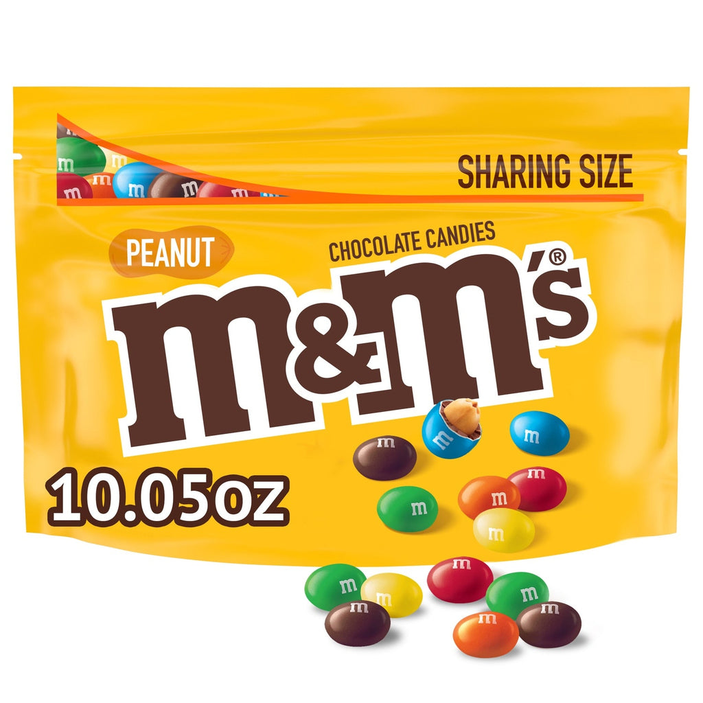 M&amp;M'S Peanut Milk Chocolate, Sharing Size, 10.05-oz. Resealable Bag
