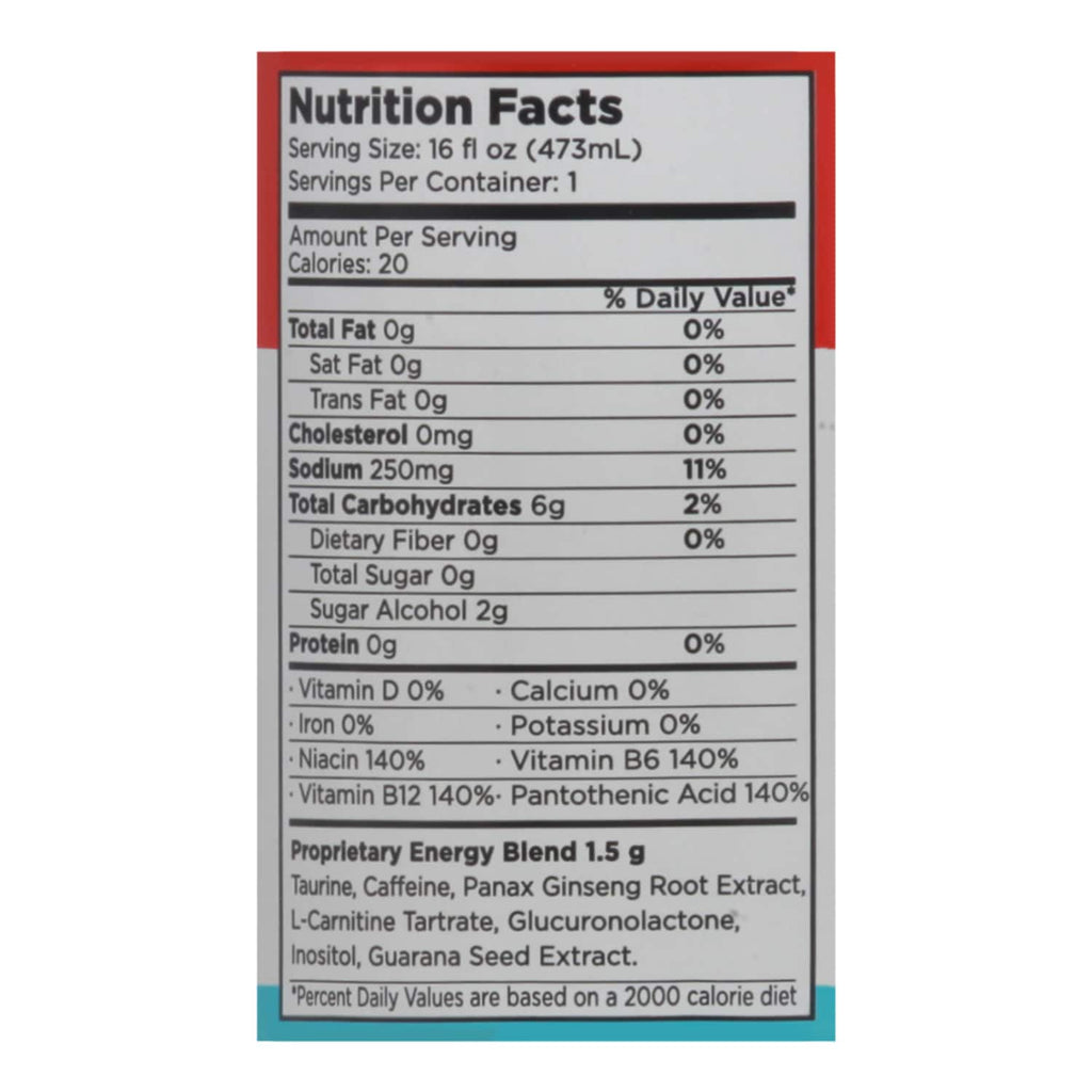3D Energy Liberty Pop Energy Drink, 16 fl oz.