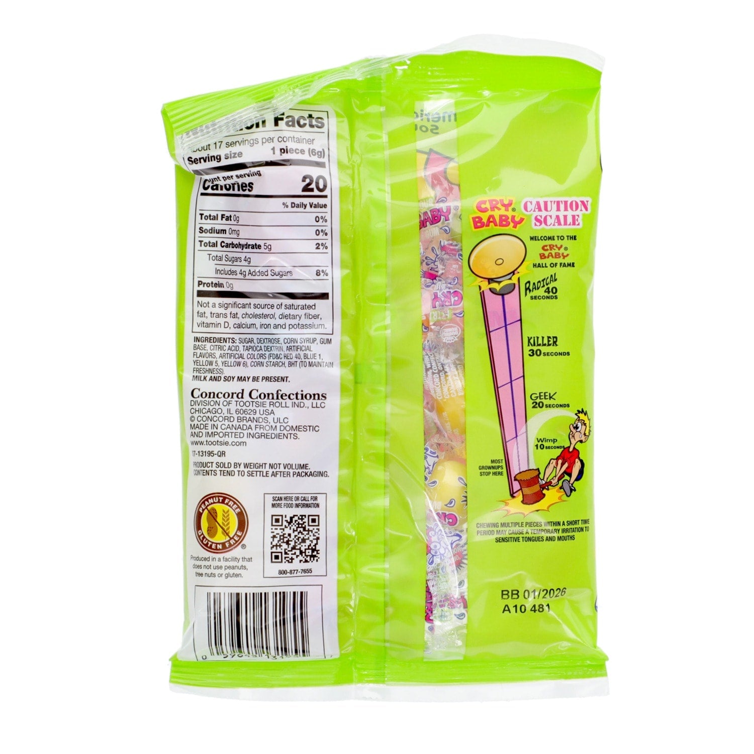 Dubble Bubble Cry Baby Extra-Sour Bubble Gum-Flavored Candies, 3.3-oz.