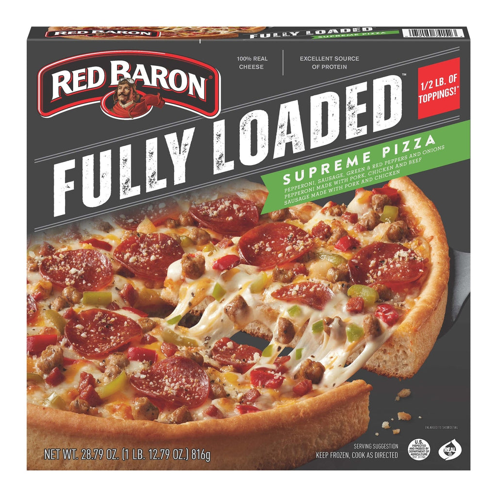 Red Baron Fully Loaded Supreme Original Crust Frozen Pizza, 1 lb.