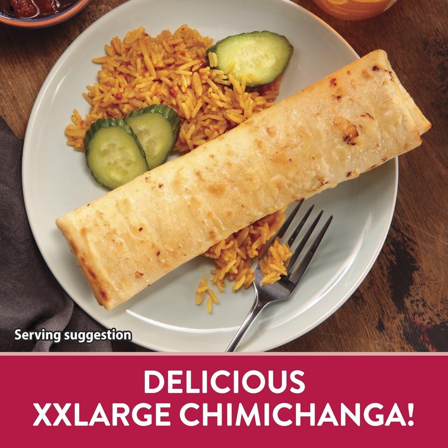 Ruiz El Monterey Chimichanga - XX Large Spicy Red Hot Bean &amp; Cheese, 8 oz.