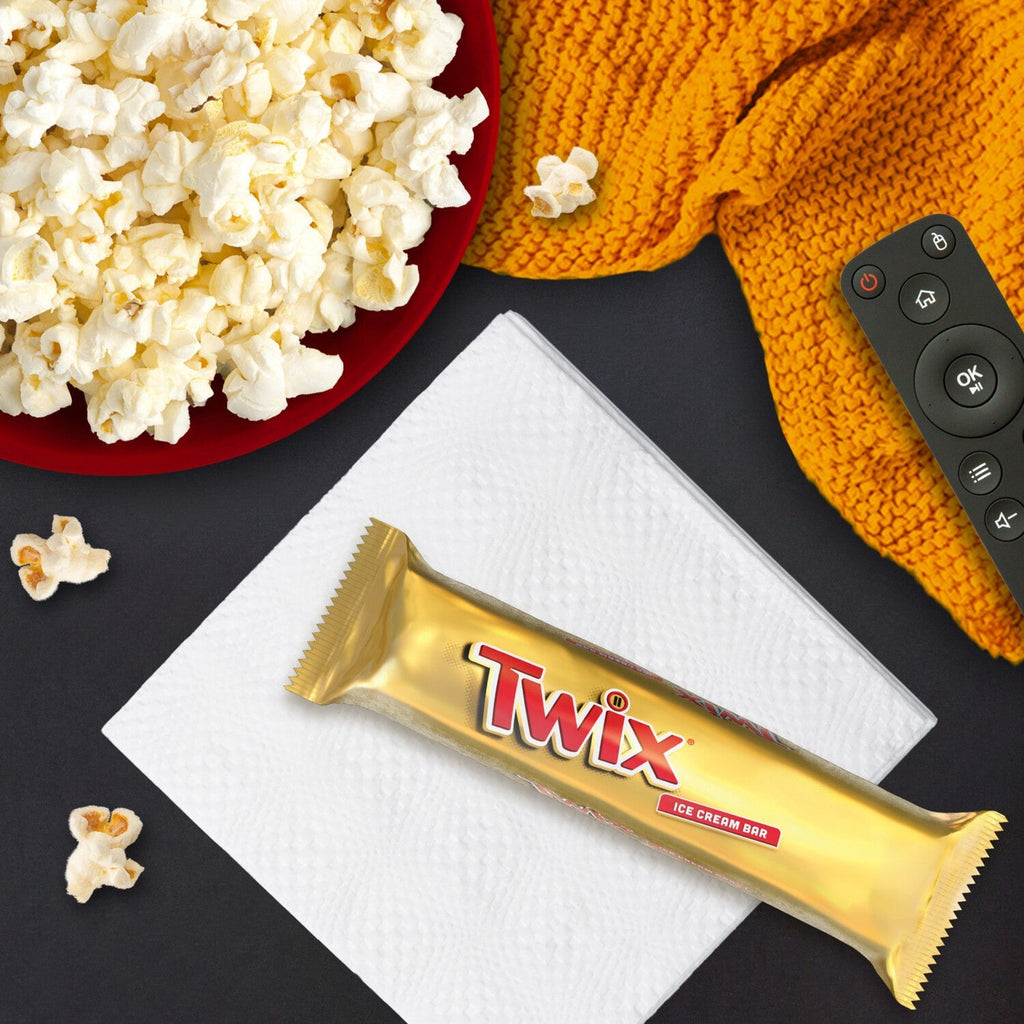 TWIX Ice Cream Bar Vanilla Caramel Chocolatey Cookie Dessert Bar, 3 Oz Bar