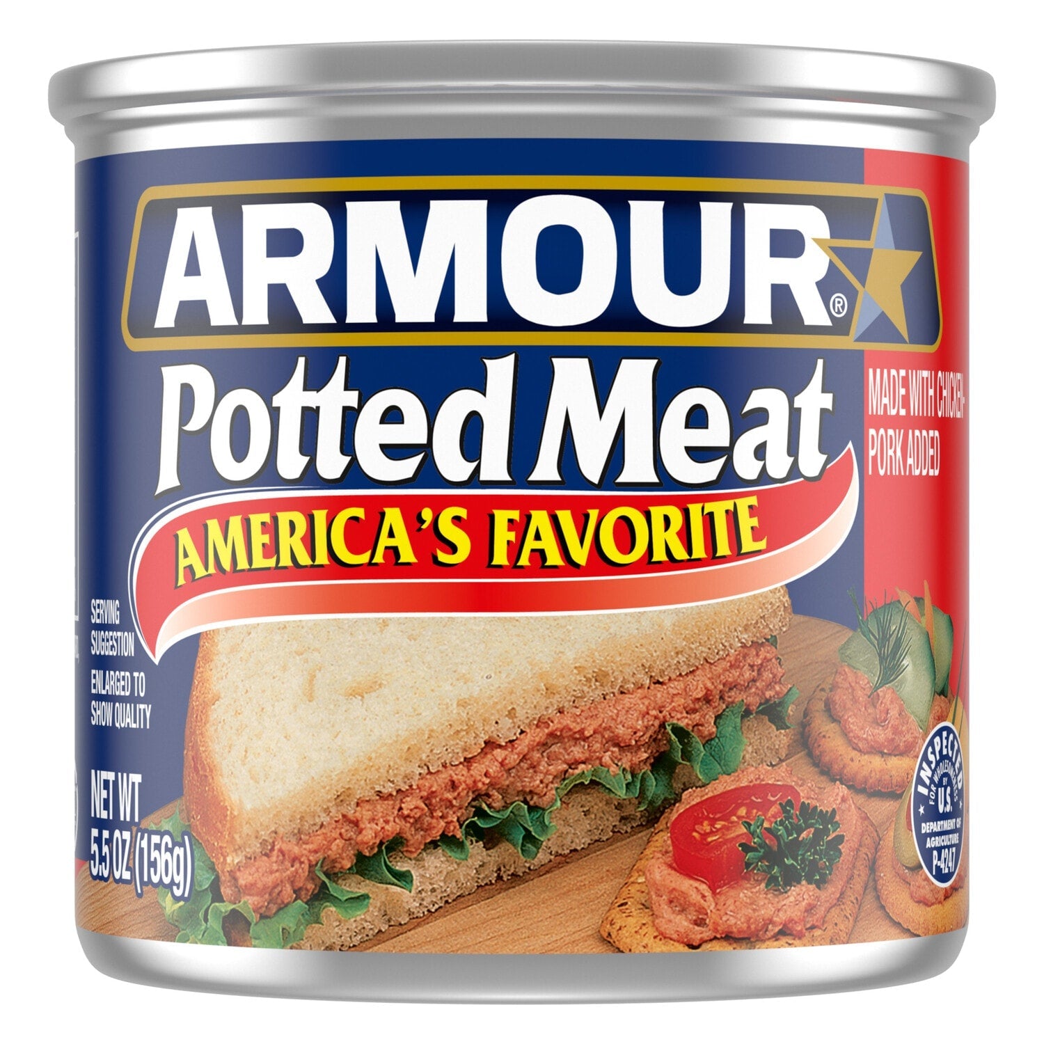 Armour Star Potted Meat, Canned Meat, 5.5 oz.