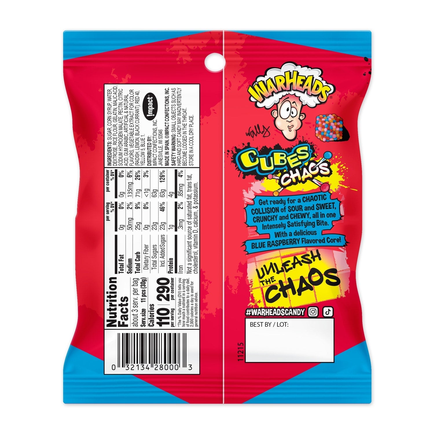Warheads Cube Chaos Sour Crunchy Candies, 1-ct.