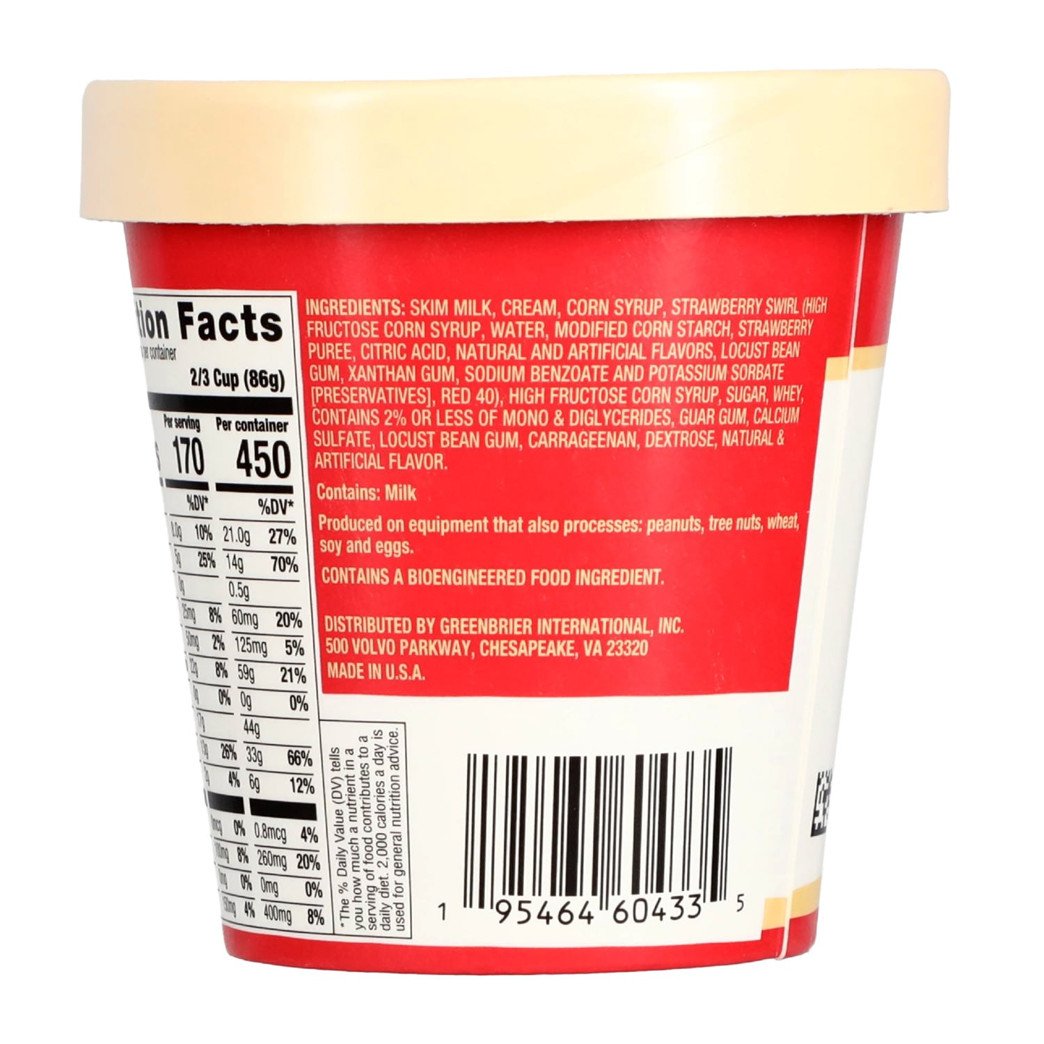 Founder's Street Strawberry cheesecake Ice Cream, 1-ct.