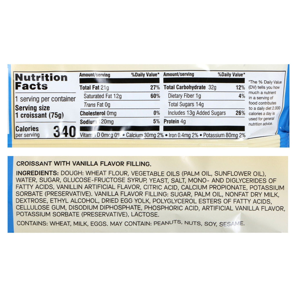 7 Days Soft Croissants with Vanilla Flavored Filling, 2.65-oz. Packs