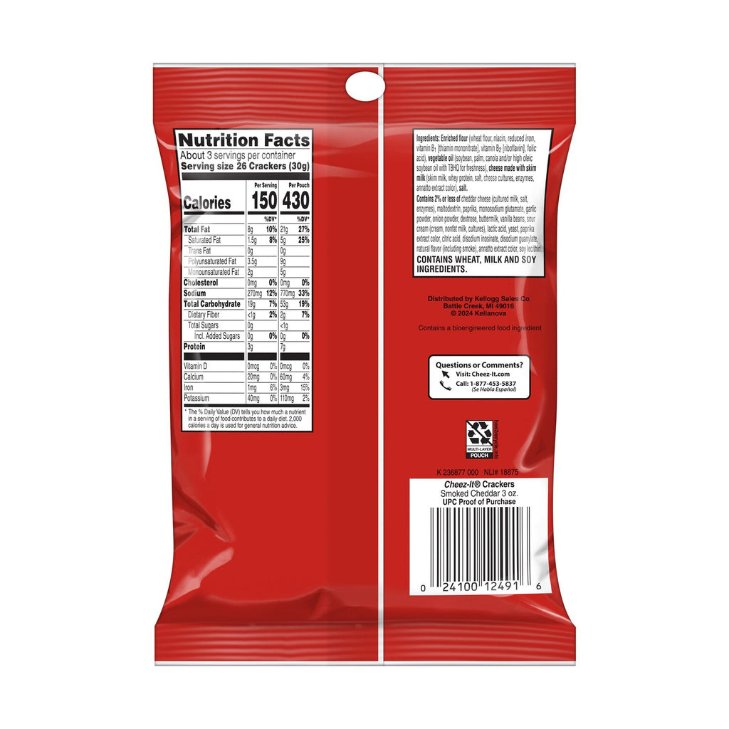 Cheez-It Smoked Cheddar Cheese Crackers, 1-ct.