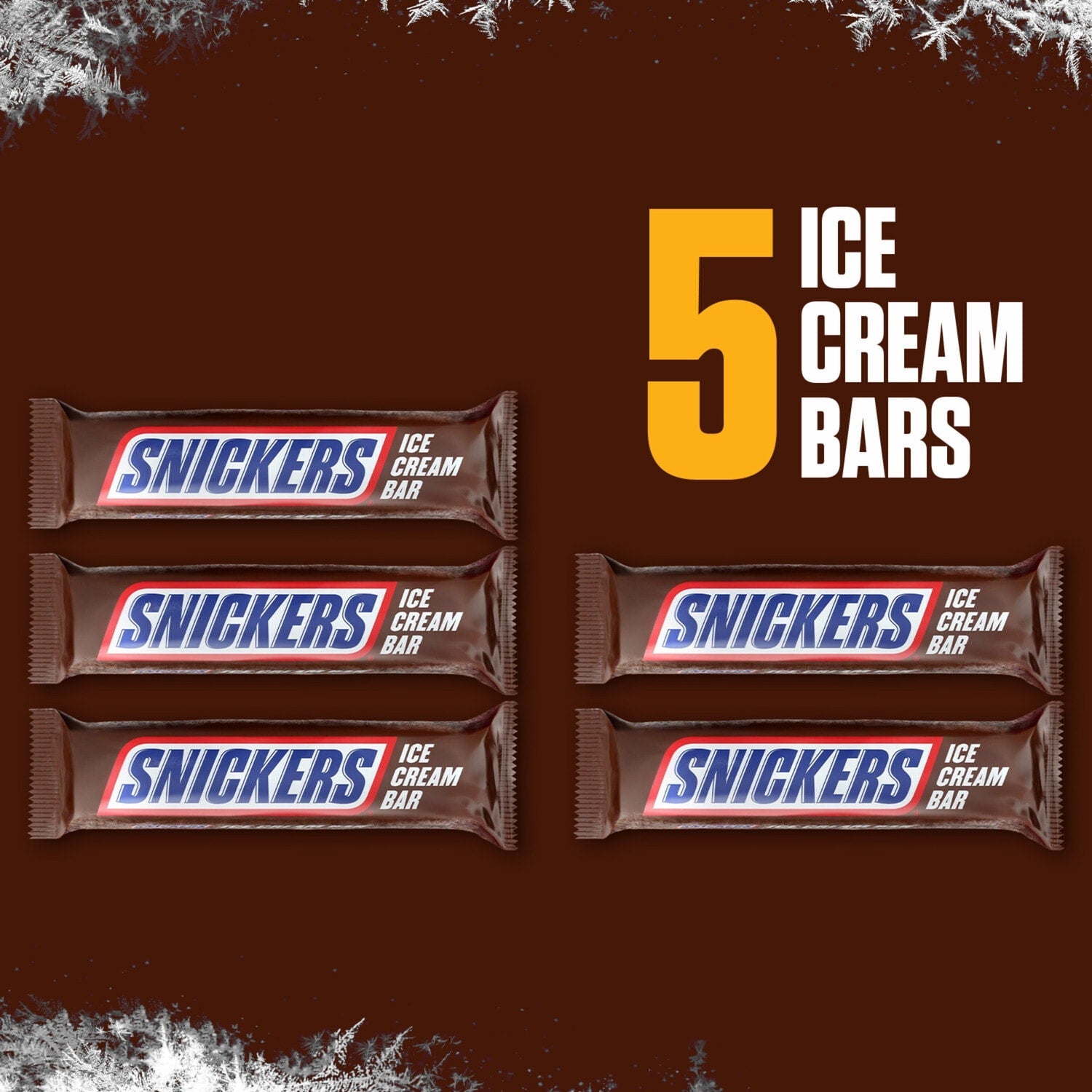 Snickers Peanut Butter Ice Cream, 5-pc Pack.