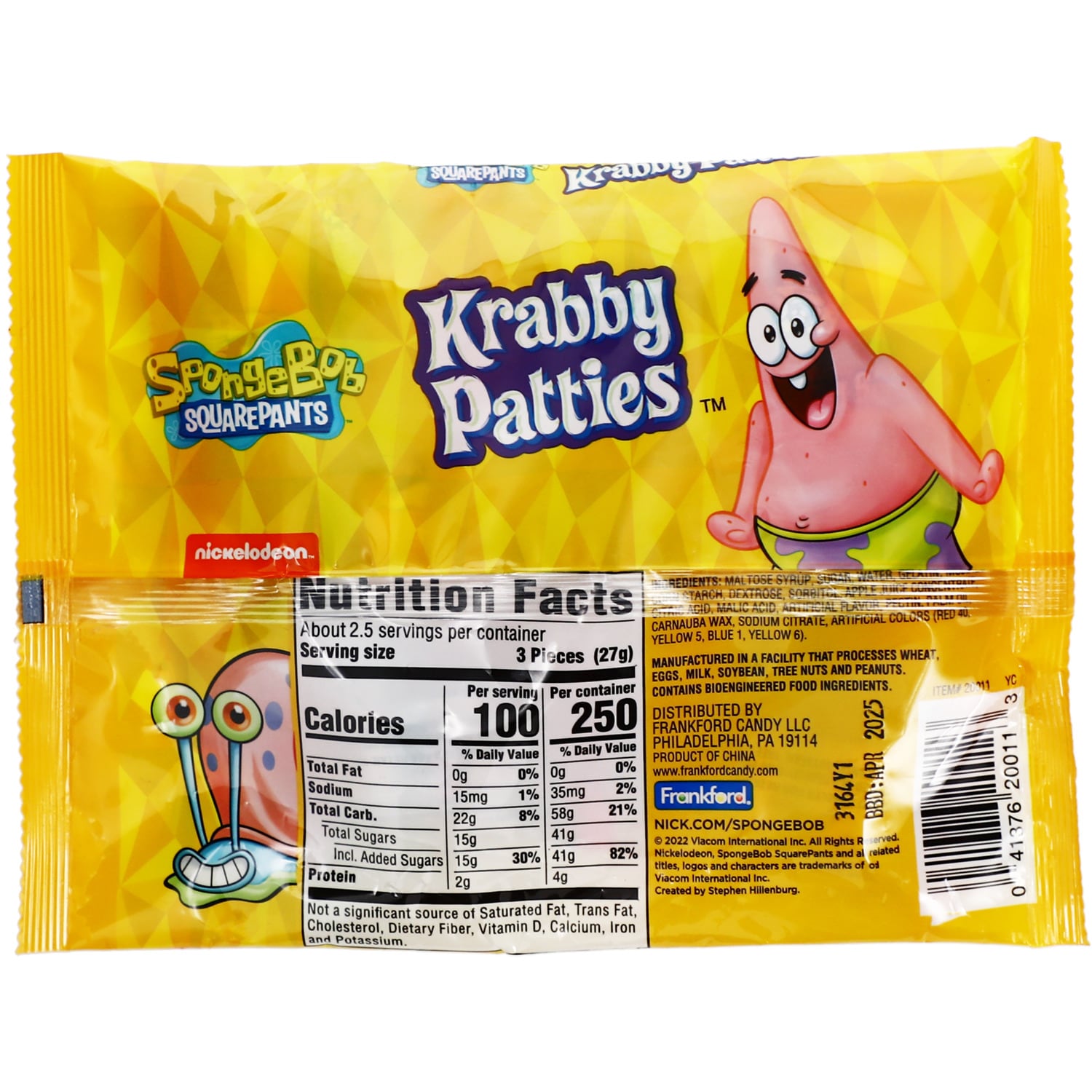 Krabby Patties Spongebob Squarepants, 2.54 oz.