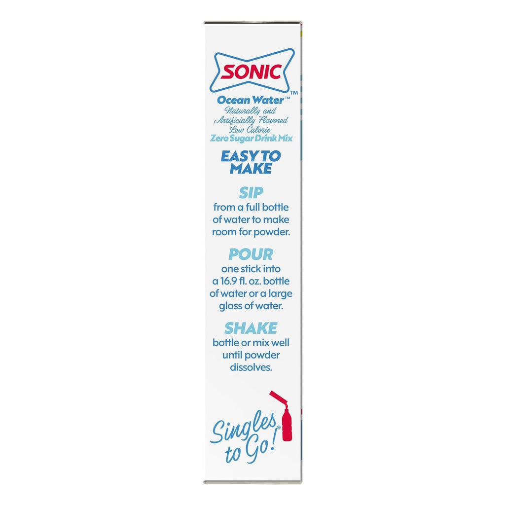 Sonic Ocean Water Zero Sugar Drink Mix, 6-ct. Box