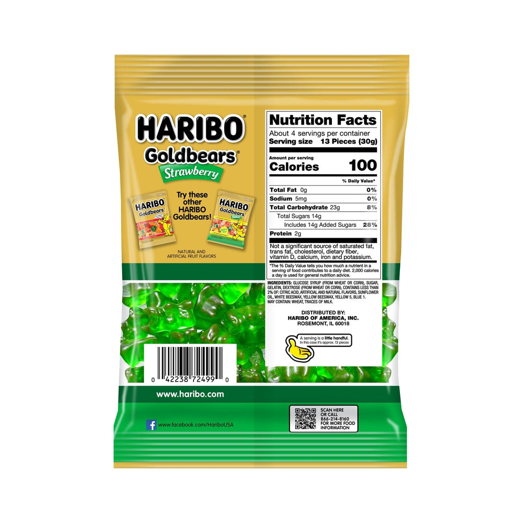 Haribo Gold Bears Strawberry-Flavored Gummy Bears, 4 oz.